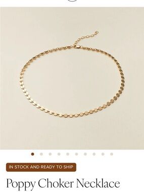 Made by Mary-Poppy Choker Necklace - 14k gold filled 12-13”